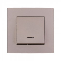 کلید تک پل جهان الکتریک مدل کریستال - بژ