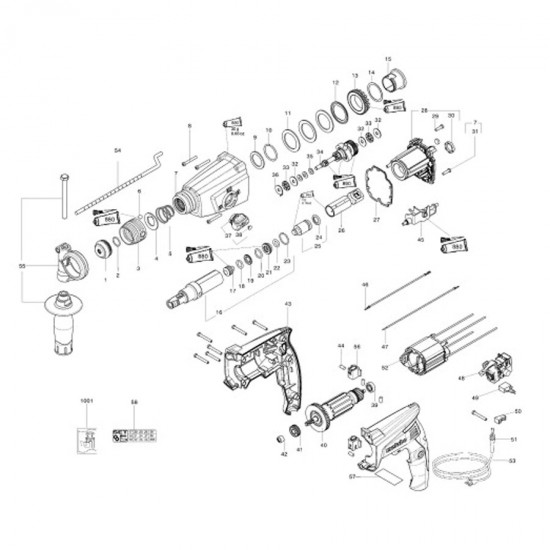 دریل بتن کن 4 شیار 2.5 کیلویی متابو مدل KHE2444