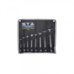 ست 8 عددی آچار یک سر تخت یک سر رینگ اس تی ای مدل S0