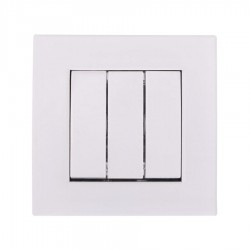 کلید سه پل جهان الکتریک مدل کریستال - سفید