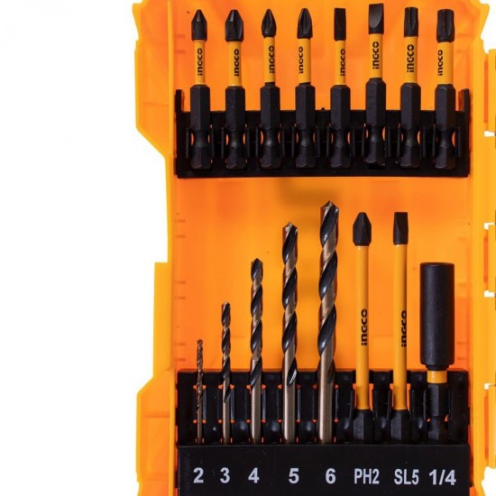 مجموعه 45 عددی سرپیچ گوشتی و مته اینکو AKDL24502