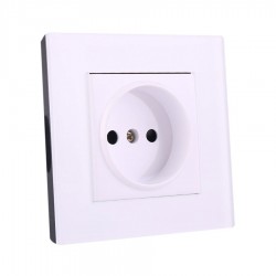 پریز برق سرامیکی جهان الکتریک مدل کریستال - سفید