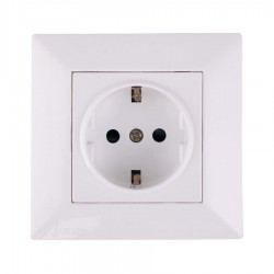 پریز برق ارت دار سرامیکی جهان الکتریک مدل آیسان