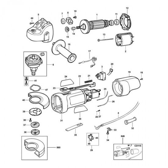 مینی فرز بلک اند دکر مدل CD115