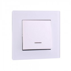 کلید تک پل جهان الکتریک مدل کریستال - سفید