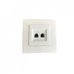 سوکت دوتایی تلفن جهان الکتریک مدل کارن