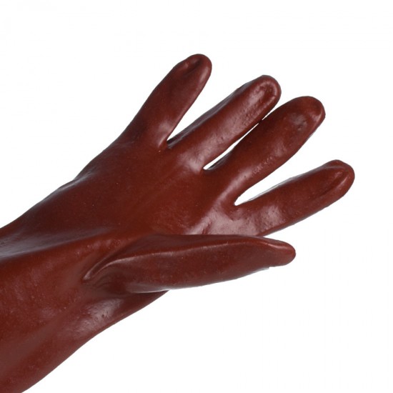 دستکش ضد اسید ساق متوسط قهوه ای