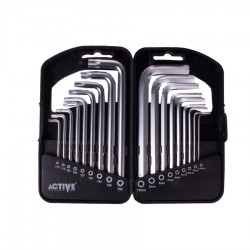 ست آچار آلن 18 عددی شش گوش و ستاره ای کوتاه اکتیو مدل AC-6318s