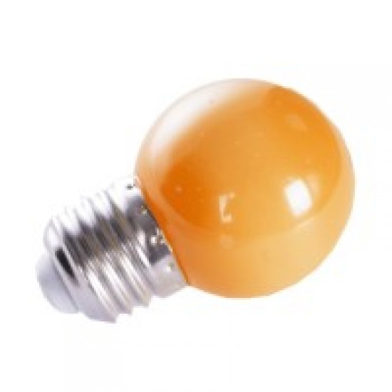 لامپ حبابی فوق کم مصرف رنگی 1 وات آروشا-نارنجی