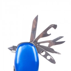 چراغ قوه زوم‌دار آبی با ابزار چندکاره