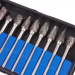 مجموعه 10 عددی سایز 5 ابزار کنده کاری فرز مینیاتوری