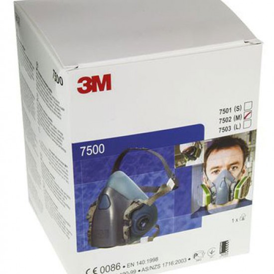 ماسک شیمیایی نیم صورت دو فیلتر 3M 7502