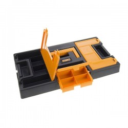 جعبه ابزار 18 اینچ قفل پلاستیکی به همراه اورگانایزر YN18 مانو