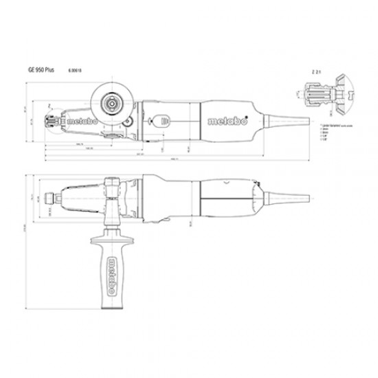 فرز انگشتی گلو بلند متابو مدل GE950G PLUS