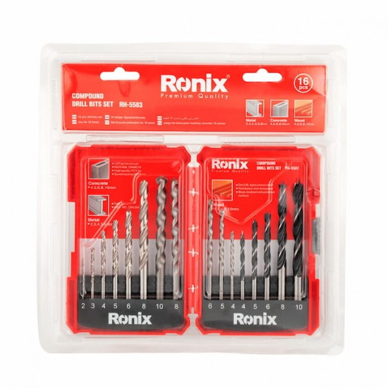 مجموعه 16 عددی مته رونیکس مدل RH-5583